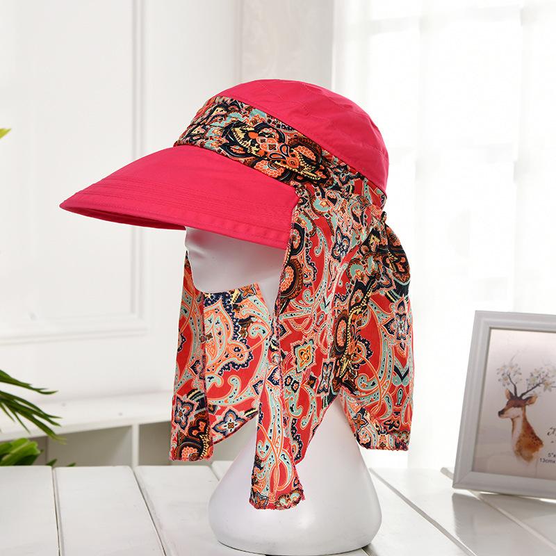 

Шляпа Женская Летняя Защита от Солнца Шляпа от Солнца С Широкими Полями На Открытом Воздухе Шляпа для Лица Шляпа от Солнца Женская Для Велосипеда С Большими Полями Шляпа для Сбора Чая M（56-58cm） красный