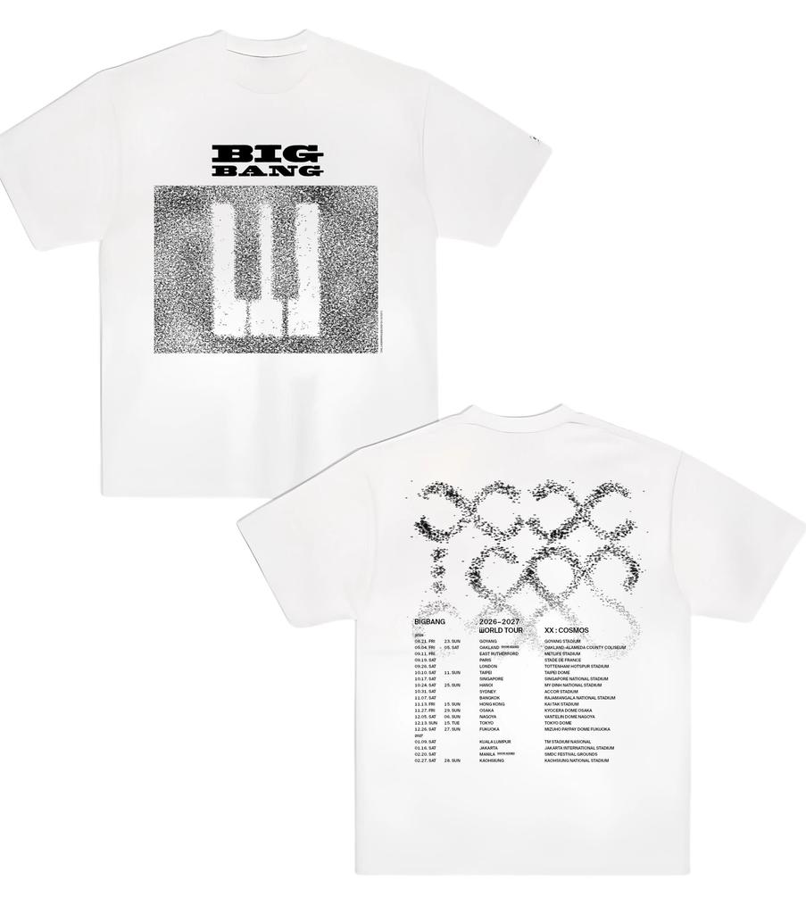 BIGBANG XX COSMOS Tour 2026 Merch Maglietta 20° 100% Cotone Unisex da Uomo Donna Maglietta Y2k Popolare Kpop Casual Girocollo Maglietta per Fan