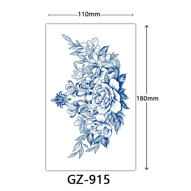 Juice Tattoo Stickers, Herbal Tattoo Stickers, Semi-Permanent English Letter Tattoo Stickers Tattoo