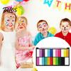 Makeup Paint Palette Face Body Palette, 8 Grids Pigment for Art Painting, Water Professional Soluble Halloween Costume Party Festival Stage