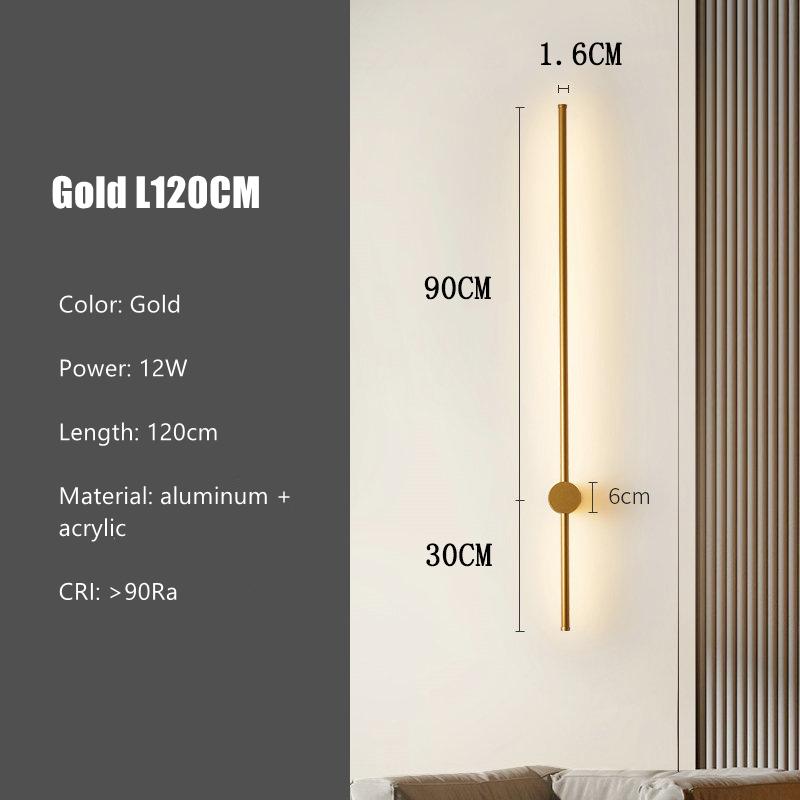 Modern Long Strip LED Wall Lamp Rotatable Living Room Bedroom Simple Linear Light Sofa Background Decor Sconce Lighting Fixture