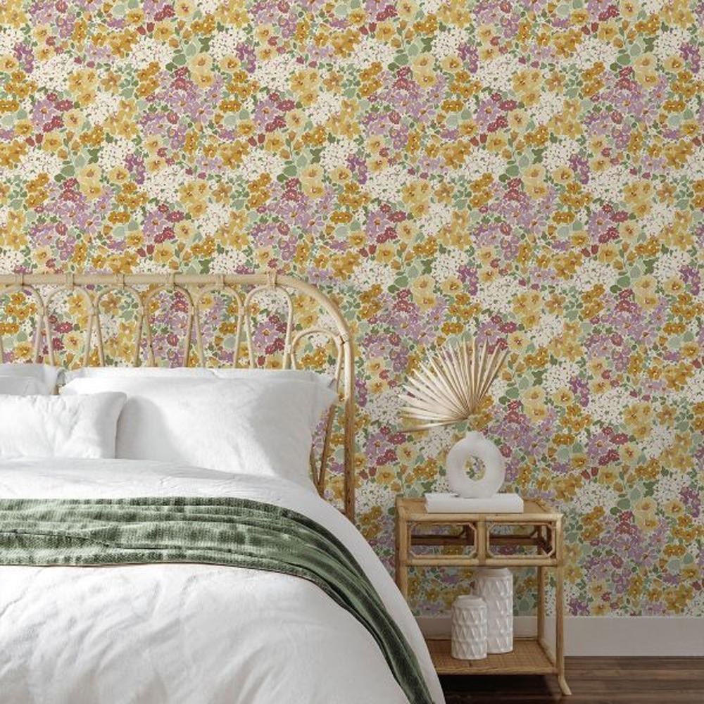 Grandeco Ditsy Floral Textured Wallpaper