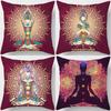 Yoga Mandala Pattern Decorative Pillow Covers Pattern Cushion Cover Suitable For Sofa Bedroom Car Pillow Cover