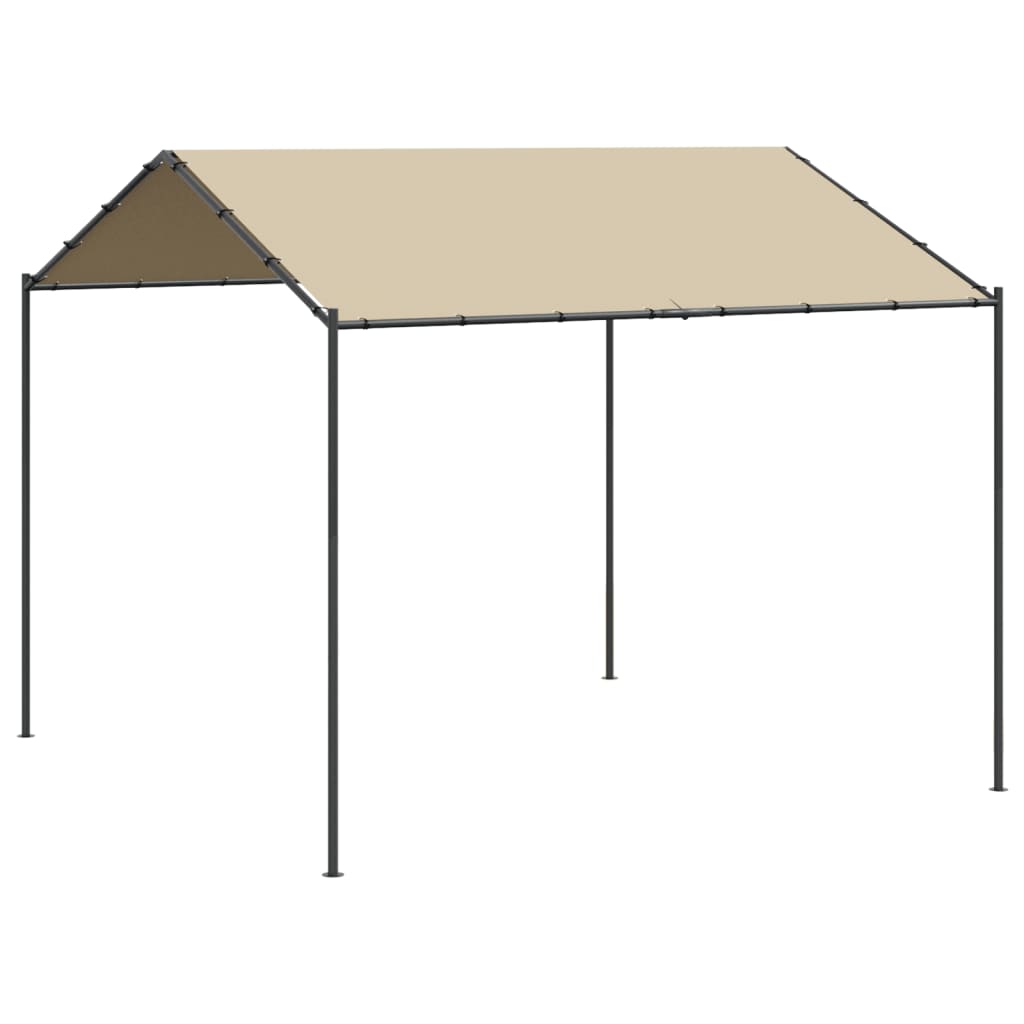 Vidaxl Baldachim Ogrodowy, Beżowy, 3X3 M, Stal I Tkanina