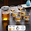 Double-Layer Glass Teapot with Infuser - Anti-Scald, Single-Serve Tea Set for Home or Office