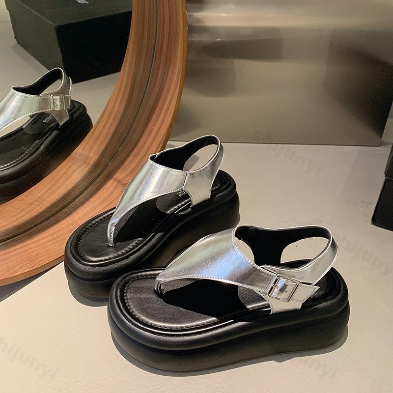 Fashion Women's Sandals 2025 Summer New Wedges Fashion EVA Flip Flops Women Platform High Heels Outdoor Beach Shoes Sandalias De Mujer