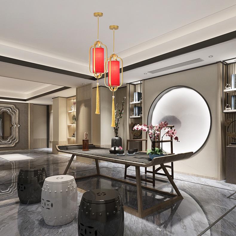Chinese Zen Style Single Head Pendant Light for Restaurant, Bedroom, Tea Room, Corridor, and Dining Room