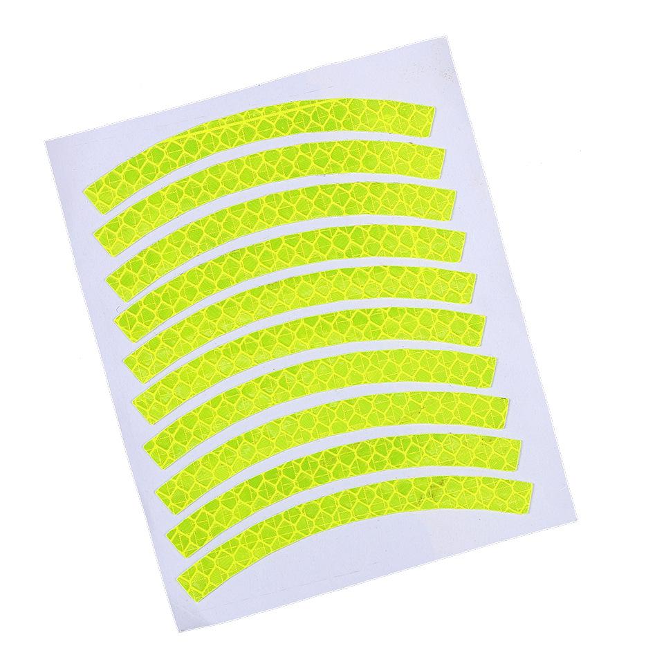 20-Inch Reflective Bike Stickers: Night Warning Wheel Hub Protection Strips for Mountain and Road Bikes
