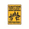 Vintage Tin Art of Courtyard Dog: Garden No - Entry Warning Sign for Home Decoration