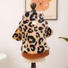 Autumn and winter festival pet cute puppy kitten casual fashion clothing leopard jacket