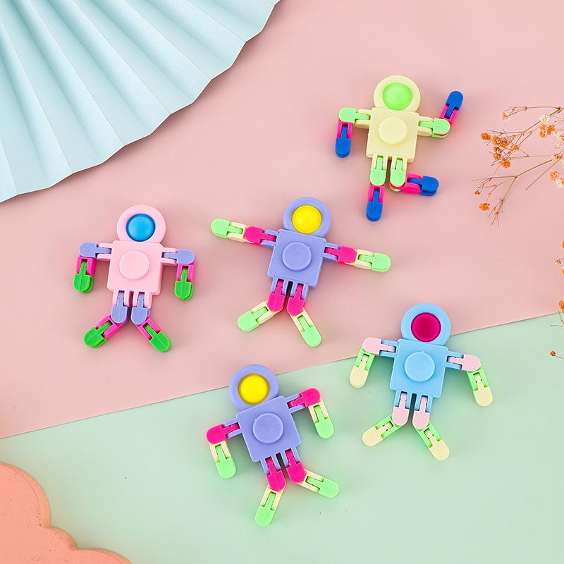 Astronaut Gyroscope Mecha Toy: Transforming Rotating Robot for Kids – Stress Relief Gift Single Package