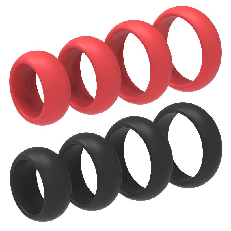 4PCS Elastic Silicone Cock Ring Set Hypoallergenic Non-irritating Male Delay Toy for Couples Enhanced Pleasure Play