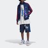 Adidas Originals Kerwin Frost Cartoon Print Striped Stand Collar Logo Track Jacket Men Jackets Blue H66305