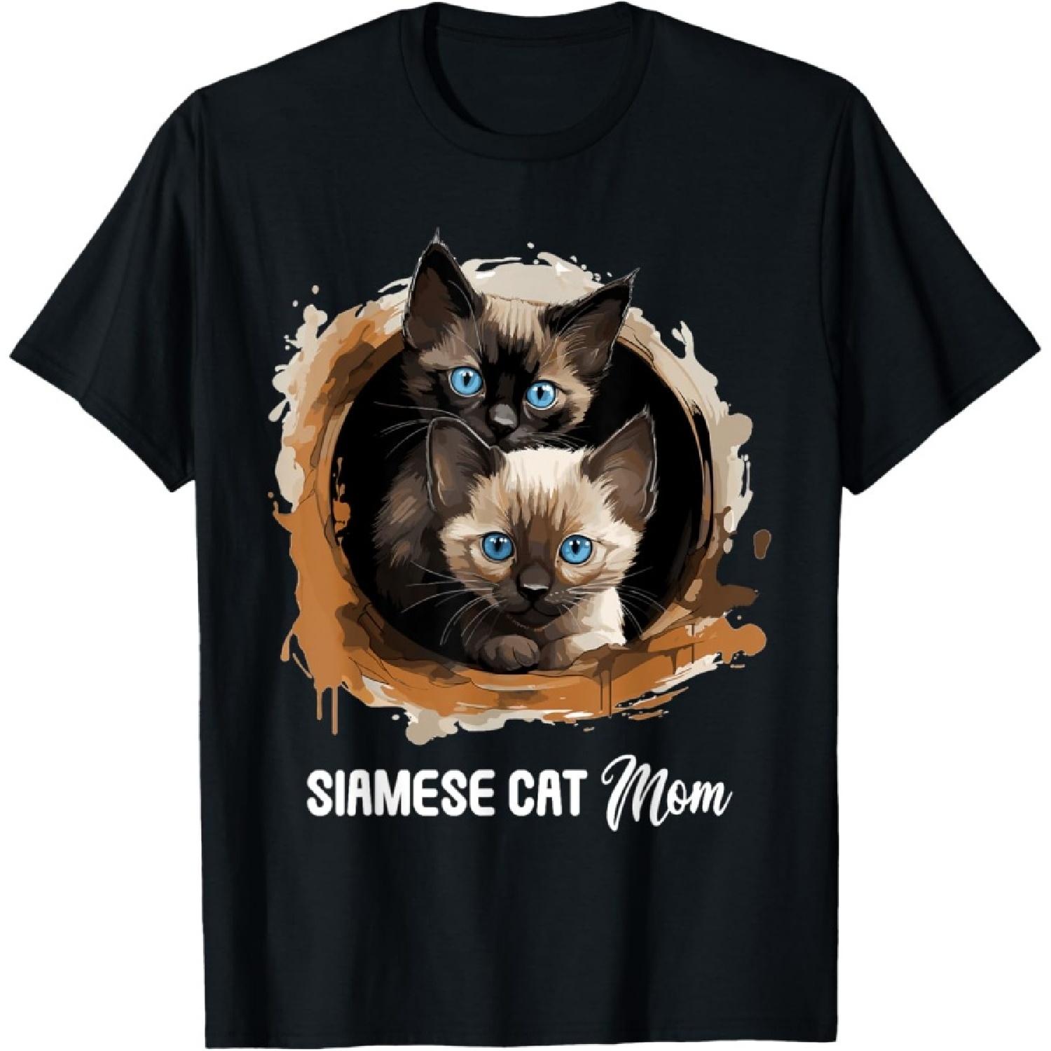 Мама сиамская кошка Футболка сиамская кошка S