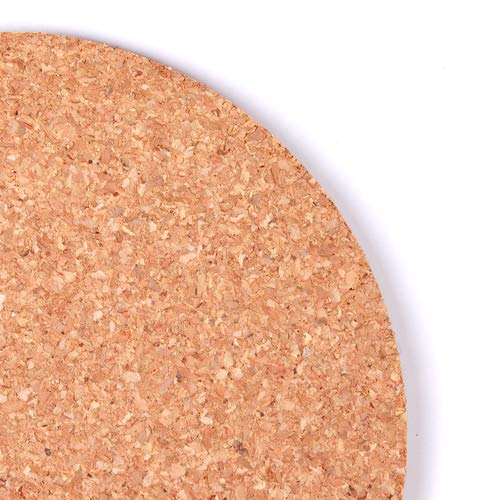 Good-L Cork Coasters, Round (Smooth Double-Polished Finish) [Diameter 90mm, Thickness 3.5mm / Pack of 30]
