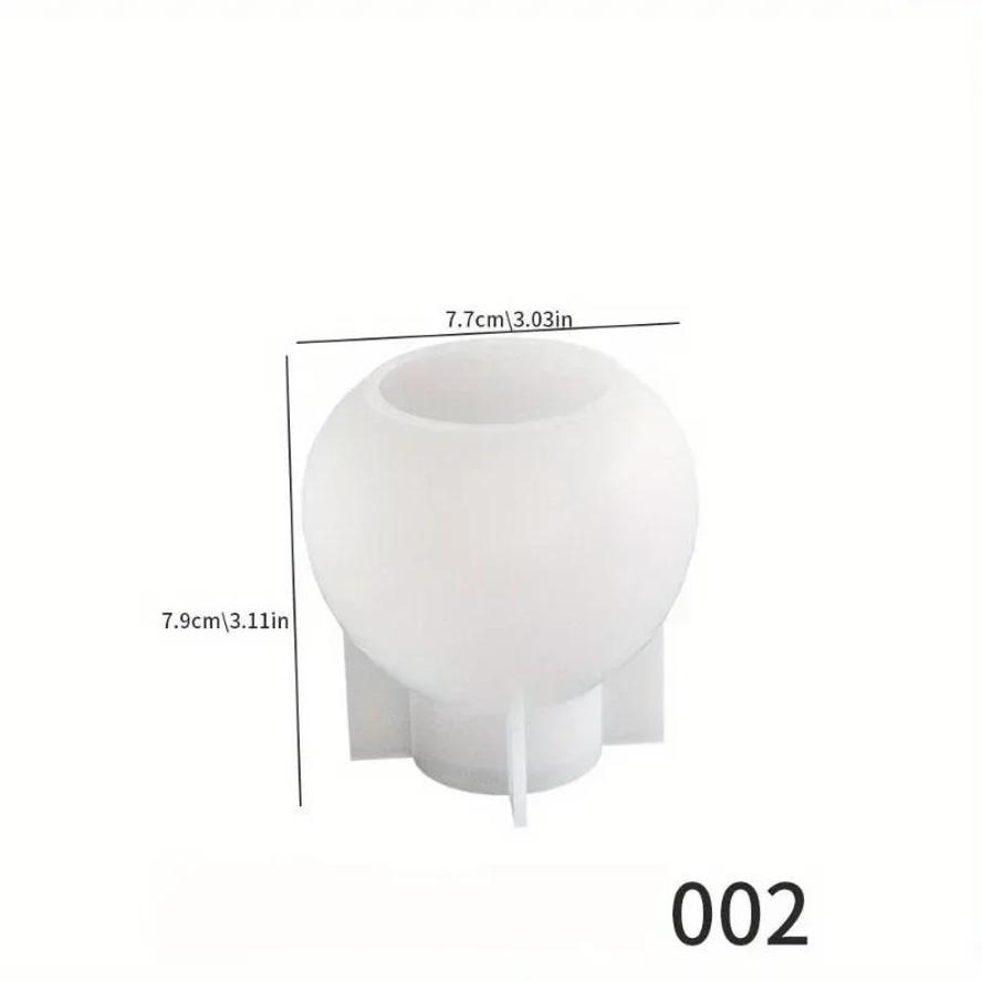 1 Pcs DIY Gypsum Vase Candlestick Smooth Circular Tube Flower Planter Candle Base Silicone Mold