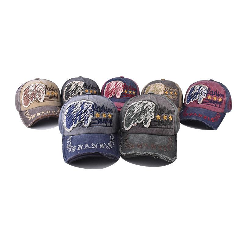 Cappellino da Baseball Nuovi Quattro Stagioni Retrò Usurato Casual Sportivo da Esterno Cappello da Sole Primavera e Autunno Cappellino con Ricamo di Lettere Uomo