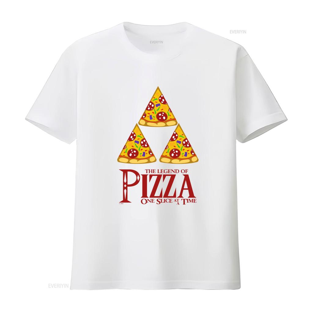 Funny Gamer The Legend Of Pizza Paraody Retro Gaming Geek Motif T Shirt Top Gift Vintage Washed Unisex Homme Graphic
