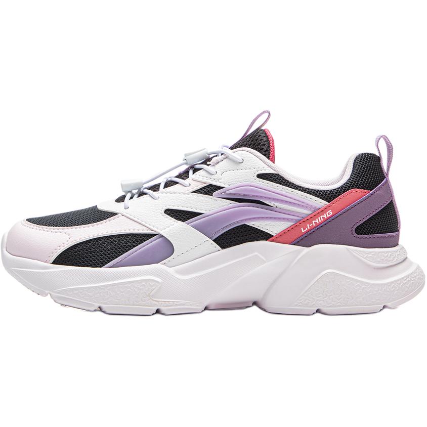 Li Ning Kids Comfortable Fashionable Versatile Breathable Support Low-Top Running Shoes Kids sneaker Black Standard-White Plain-Purple-Pink YKCU210-10