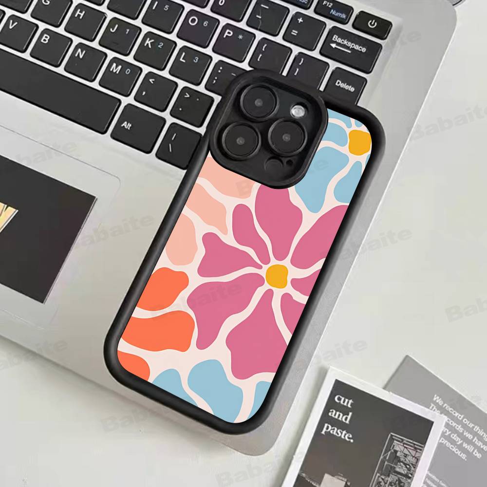 Abstract Flower Market Phone Case For IPhone 17 16 15 14 13 12 11 Air Plus Pro Max Soft Back Cover