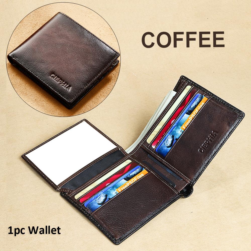 

Кошельки из натуральной кожи с RFID-блокировкой для мужчин, винтажный кошелек из натуральной кожи большой емкости с верхним слоем и 2 окнами для удостоверения личности, подарки для него кофейный