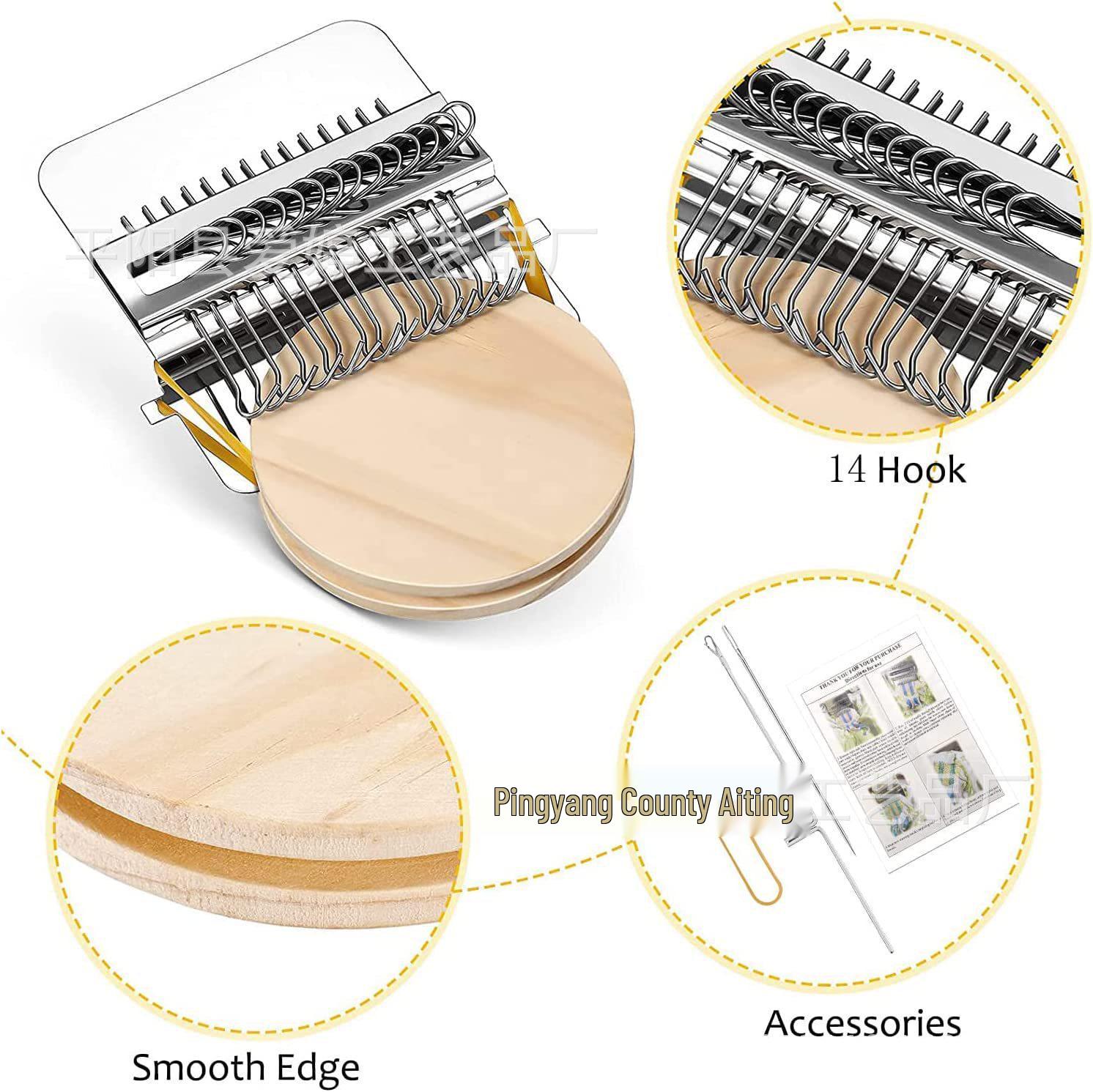 

Компактный трансграничный штопальный станок - Персонализированный мини-инструмент для вязания для изделий ручной работы 10 Pins (Pearlescent Bag)