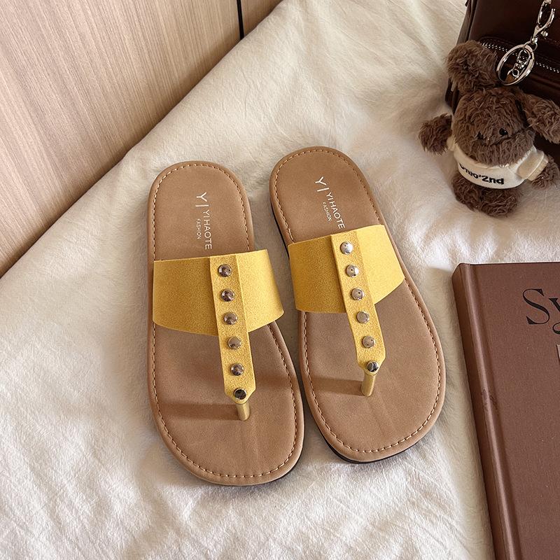 Flats Women's Slippers Clip Toe Summer Woman Sandals 2026 Fashion Beach Flip Flops Fashion Cozy Slides Women Sandalias De Mujer