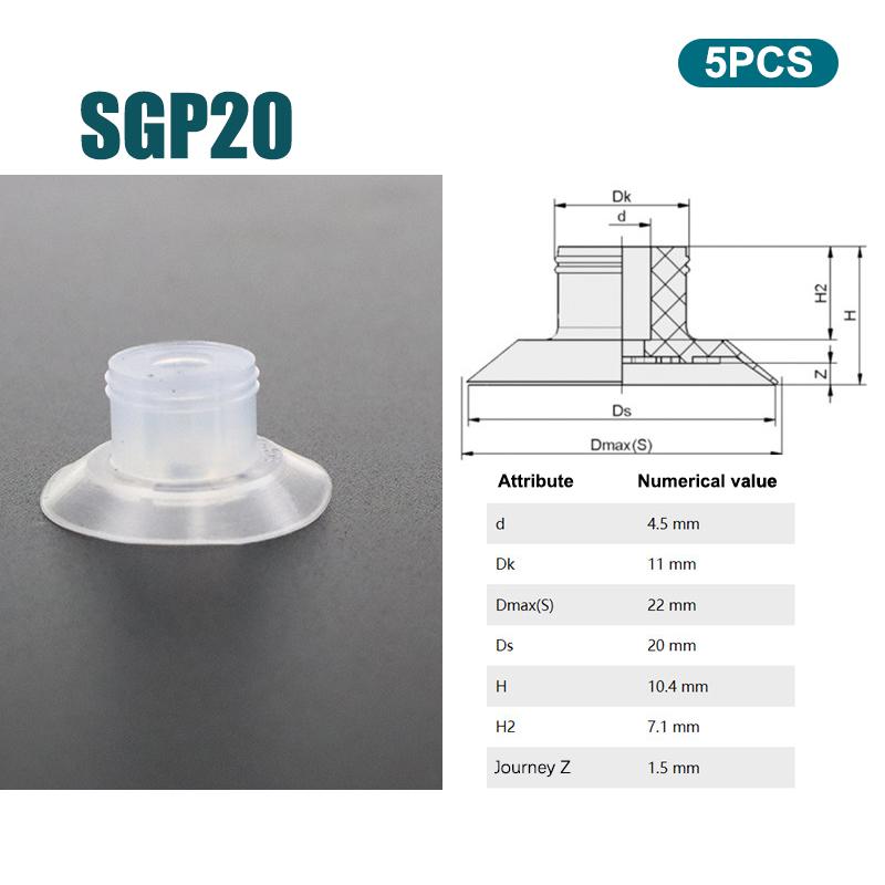 5 Bucăți Geantă Manipulator Deschidere Vid Suport Vid Sgp15/20/24/30/40 Componente Pneumatice Pentru Accesorii Industriale