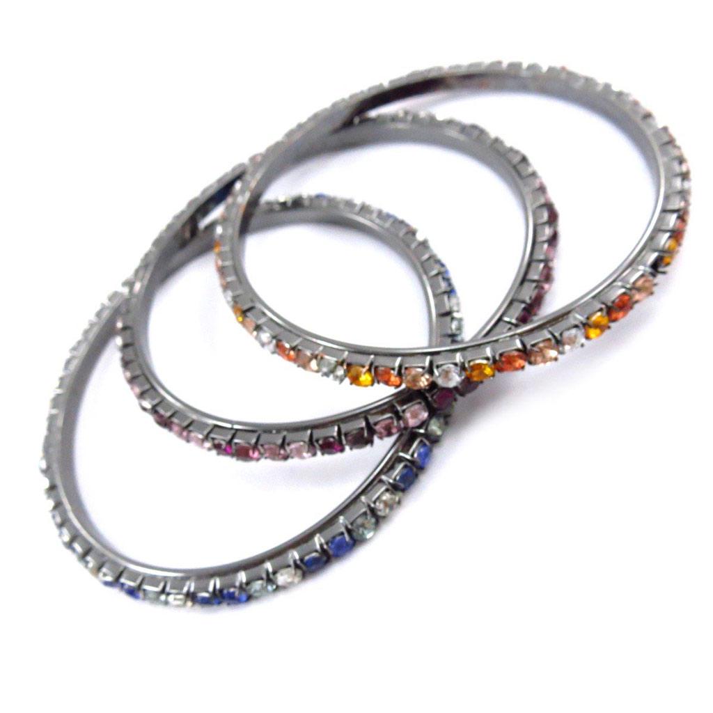 Les Trésors De Lily [J6662] - Designer-Armband 'Sissi' tutti frutti (3 Reihen)