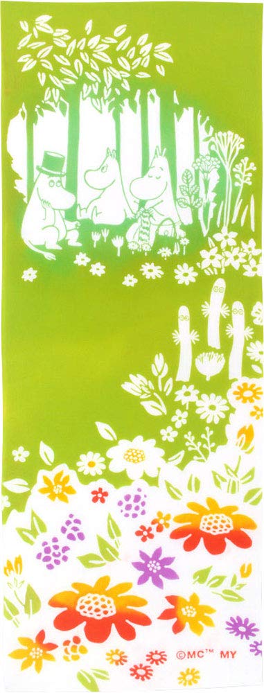 

Miyamoto Made in Dyed Cotton Tenugui with Moomin Shade 51009 Towel, Japan, (Tenugui) Design, 90x33cm,