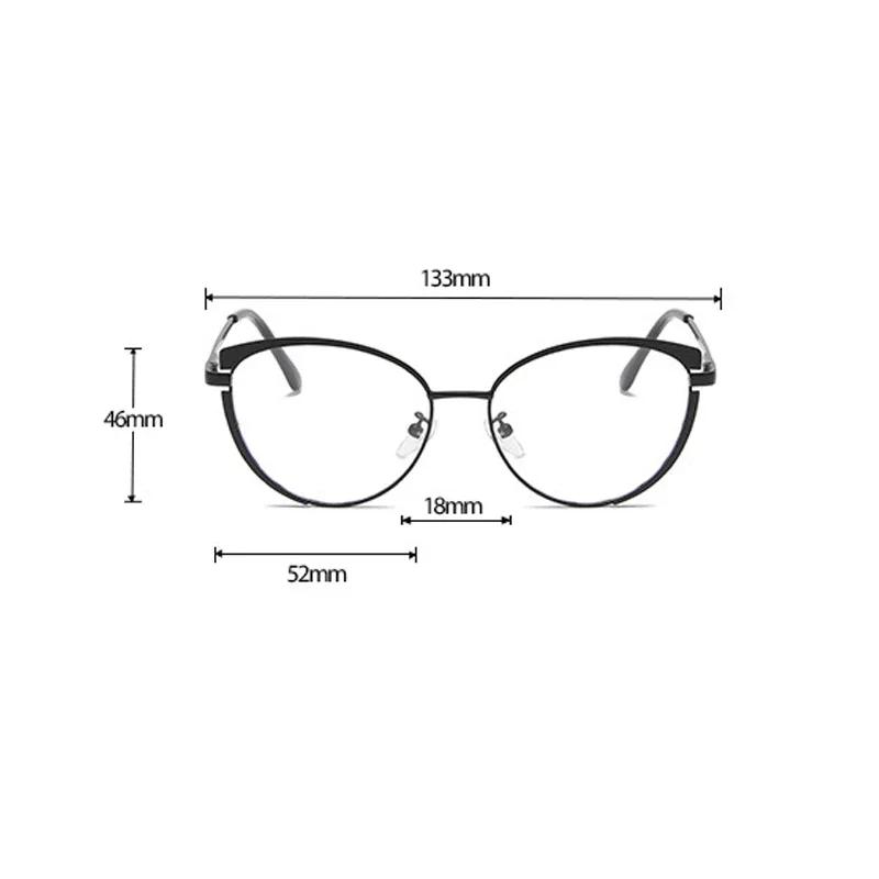 2025 Mode Vintage Anti Blått Ljus Enkla Glasögon Kvinnor Kattöga Triangel Färgskiftande Solglasögon Ögonskydd Glasögon