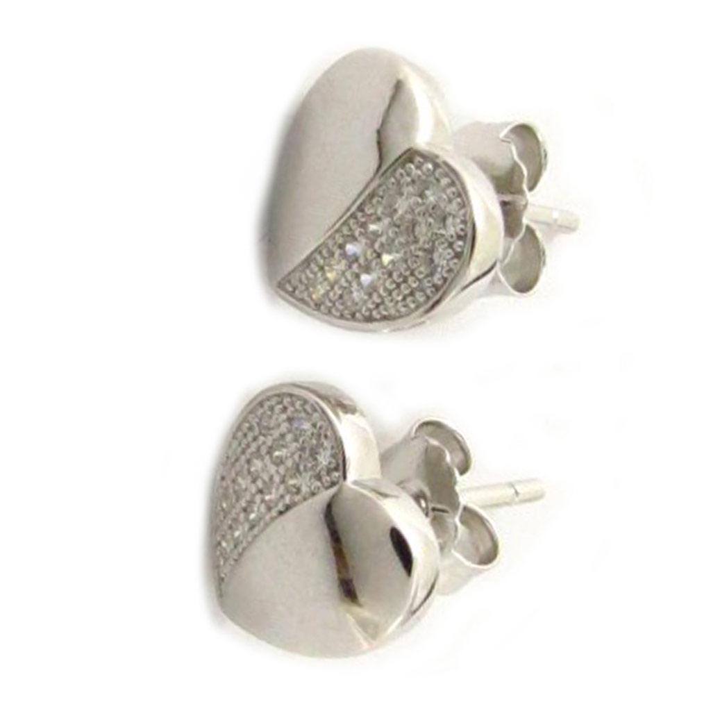Les Trésors De Lily [K6410] - Silver 'Love' Earrings