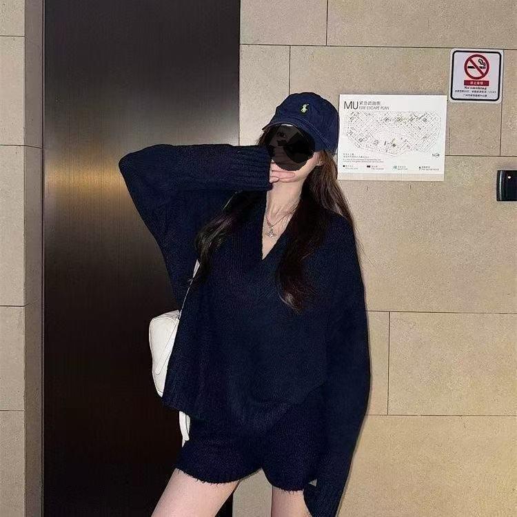 Gemütliches lässiges Strickpullover- & Shorts-Set - Herbst/Winter 2025 Edition