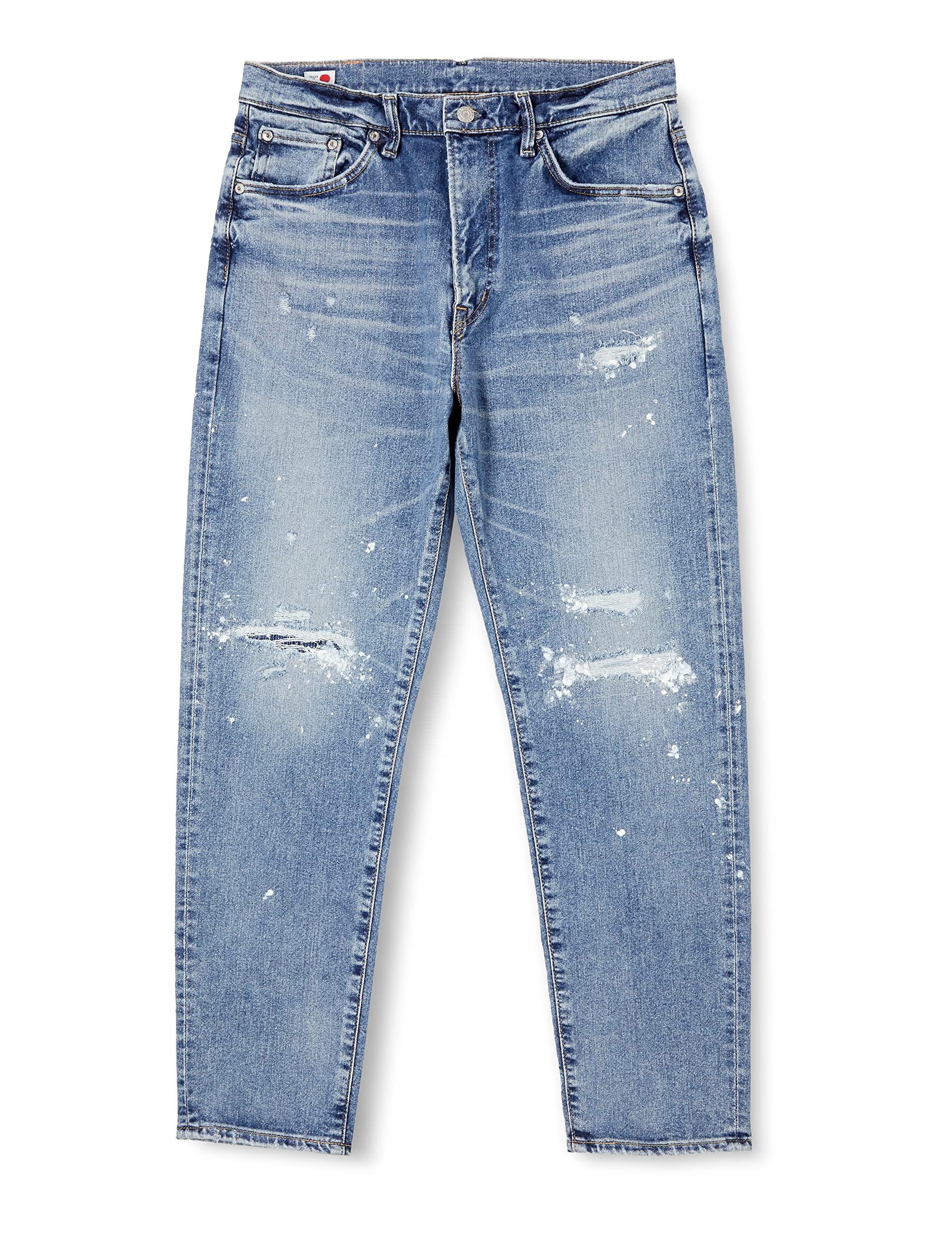 

Джинсы Edwin Monster Regular Tapered EM33 Crushed Light Размер S Мужские Синие,