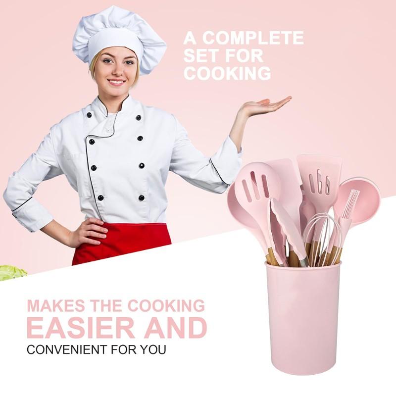 B-Est Silicone Cooking Utensils Set 12PCS Kitchen Utensil Cooking Utensil Spatula Turner Set