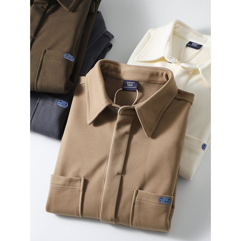 American Retro Workwear Heavy Woolen Shirt for Men, Autumn and Winter Thickened Jacket, Export Quality Warm Casual Shirt