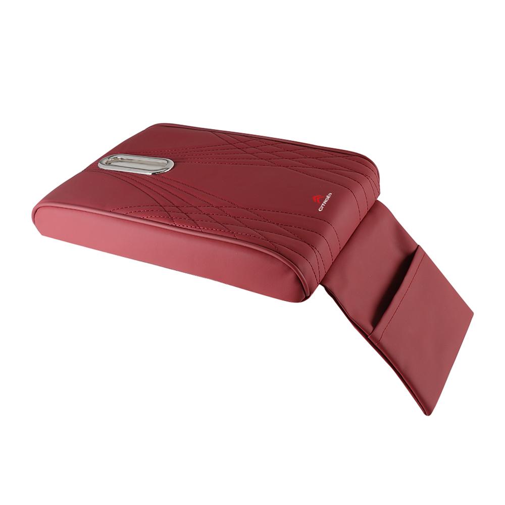 Car Armrest Cushion With Pocket Tissue Storage Bag Center Console Armrest Box Mat For Citroen C3 C4 C6 C8 Berlingo C5 C-ELYSEE ams236