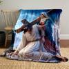 Jesus Carrying Cross Mary Comforting Blanket  Printed Blanket for Living Room Bed Couch lunch break Soft Cozy Blanket for Friend's festival Gift