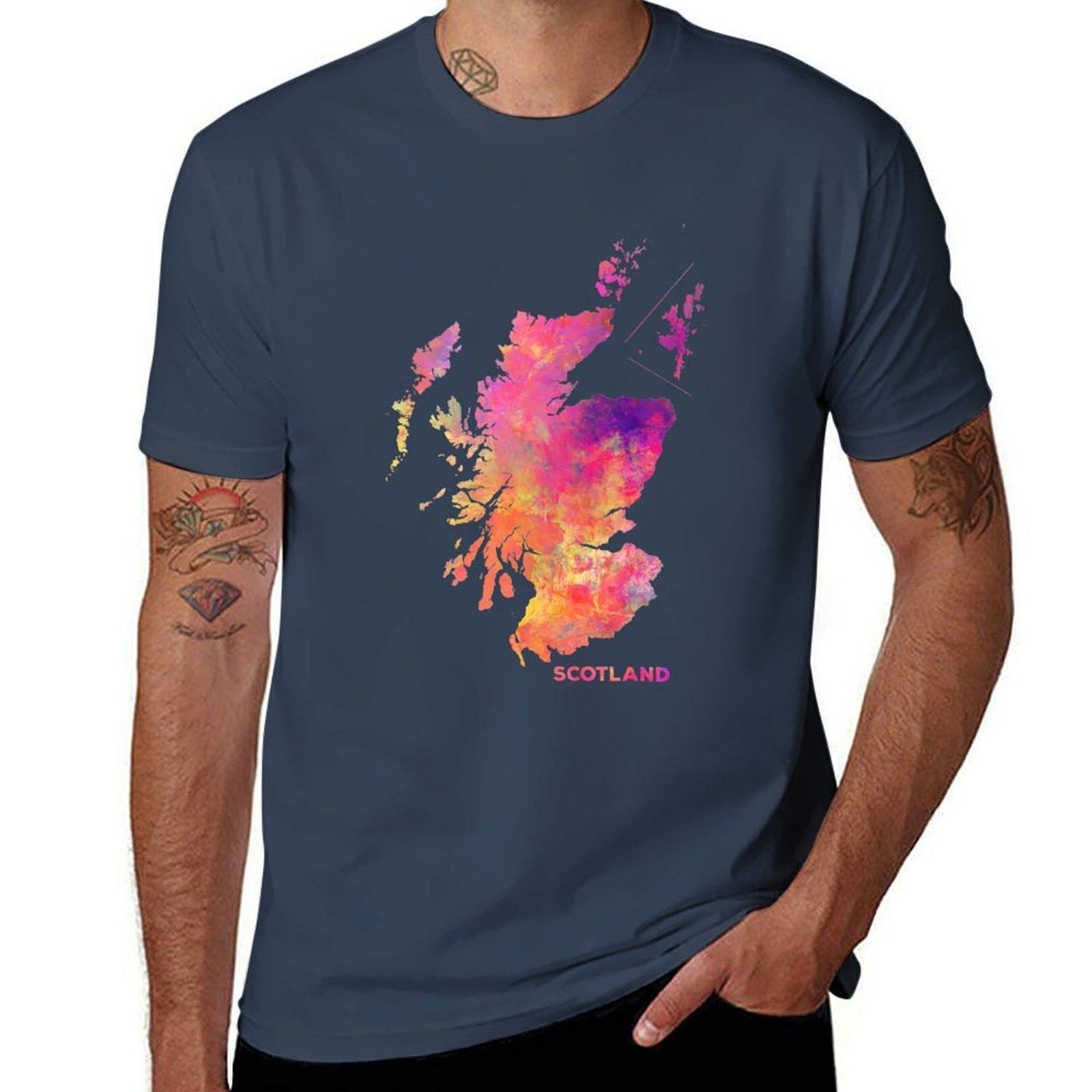 Scotland Map Scotland Map Tshirt Holiday Simple Tee Shirt S