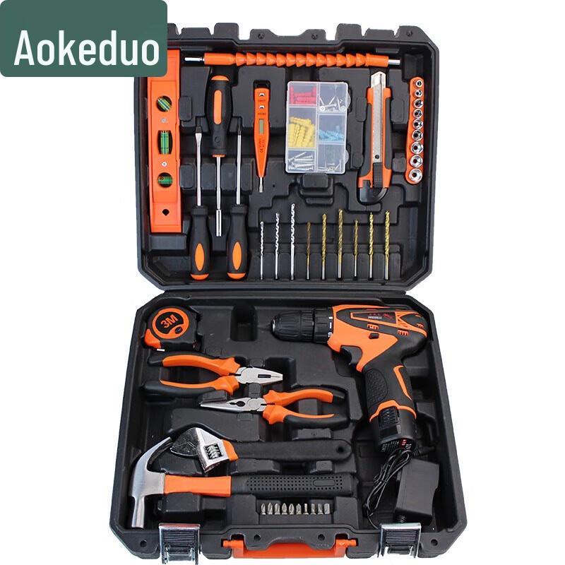 Aokedu Cordless Drill & Hardware Tool Set