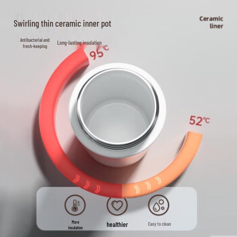 Inteligentny kubek termiczny Temeke z ceramiczną wyściółką