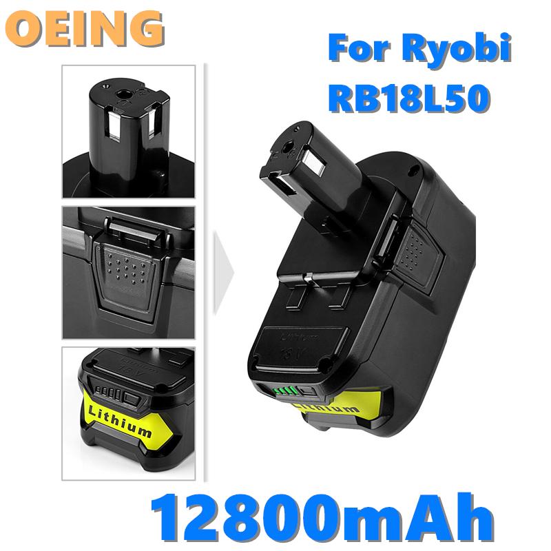18V Li-Ion Rechargeable Battery for Ryobi Cordless Electric Tools BPL1820 P108 P106 P105 P103 RB18L50 Garden Mower Electric Saw