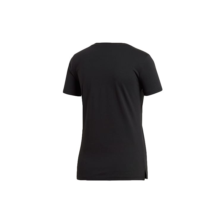 adidas T Shirts Women's Black Crew Neck Moderate Straight Fit EI4569