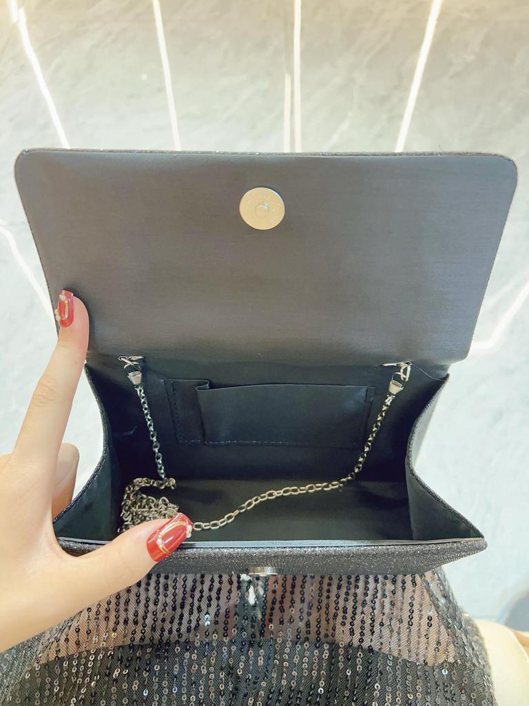 French Evening Crossbody Handbag: Elegant Small Square Party Shoulder Bag