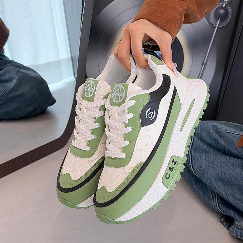 New spring leisure sports running youth thick-soled heightening niche dad shoes 39