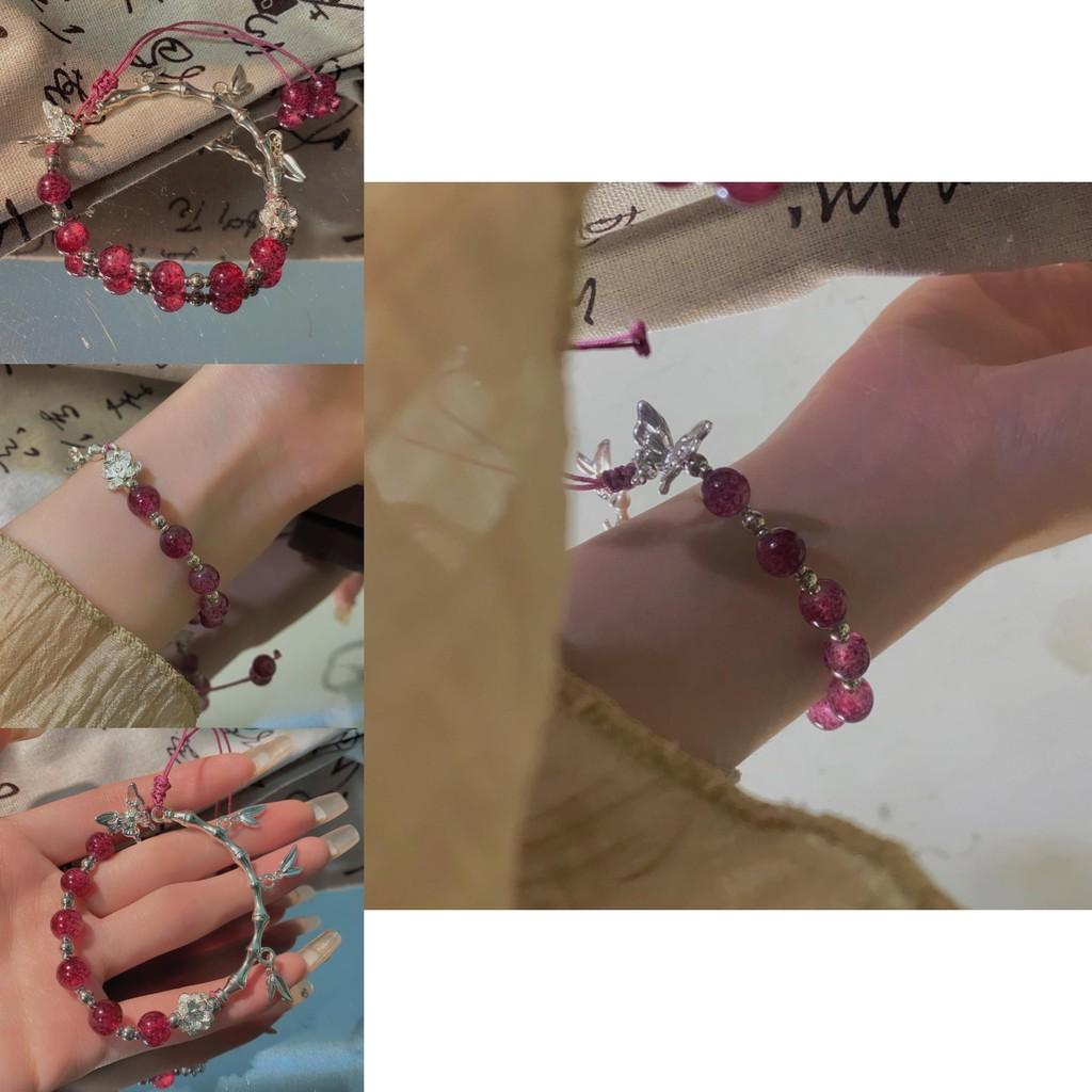 Lotus Geometric Artistic Butterfly Bracelet Vintage Alloy Design Women For