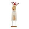 Yousheng Christmas Tabletop Decoration Plush Wool Felt Reindeer Santa Tree Figurine with Wooden Base for Winter Tiered Tray Mantel Decor