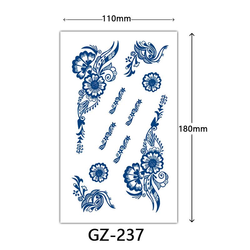 Herbal Semi-Permanent Tattoo Sticker, Semi-Permanent Tattoo Sticker, Anti-Rub, Anti-Sweat Tattoo