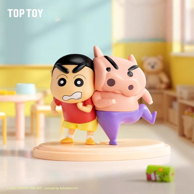TOP TOY Crayon Shinchan Kasukabe's Strongest CP Series Cute Desktop Ornaments Children's Toys Figures Birthday Gifts
