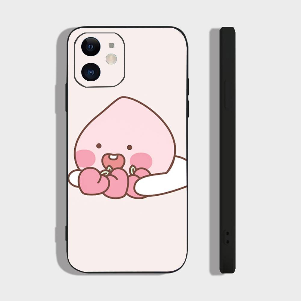 

Korea Cartoon K-KAKAO CUTE F-FRIENDS Phone Case For IPhone 17 Air 16 15 14 13 Pro Max 11 12 Black Silicone Cover IPHONE 13PROMAX